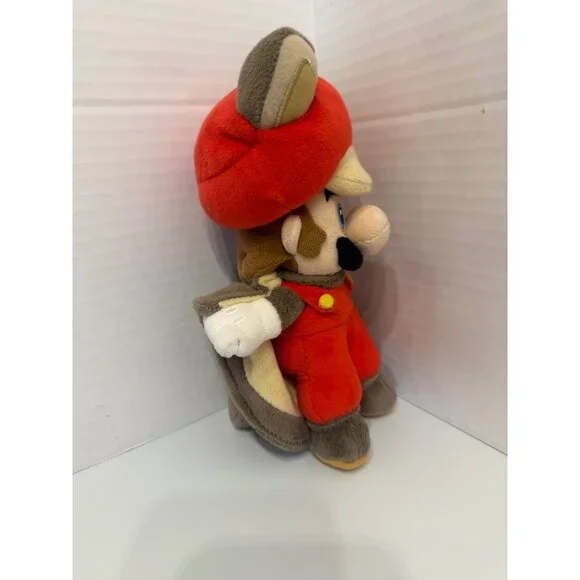 Super Mario Bros. Tanooki Mario Flying Squirrel Red Overalls 9" Buddy Nintendo - Picture 3 of 9